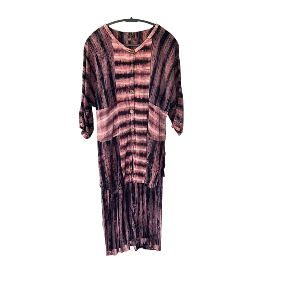 Gaelle by KUSNADI Boho Jumpsuit Romper Art to Wear One Size MISSING BUTTON